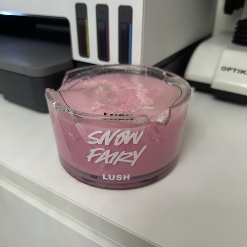 Lush snow fairy large candle - snow,