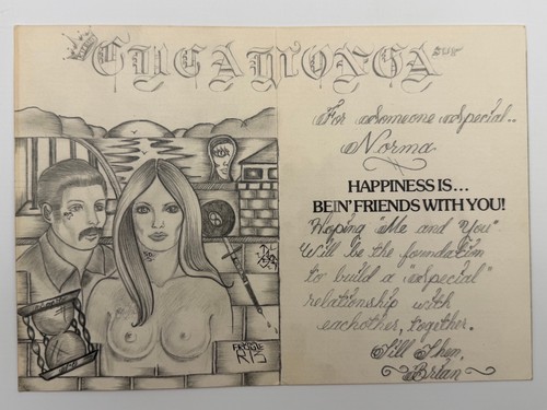 Vintage hand drawn prison art - vintage,