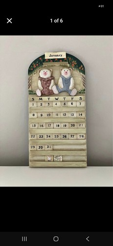 Vintage wooden bear - wooden,