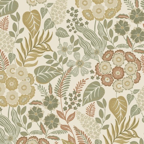 Grandeco karuna retro flowers - retro,