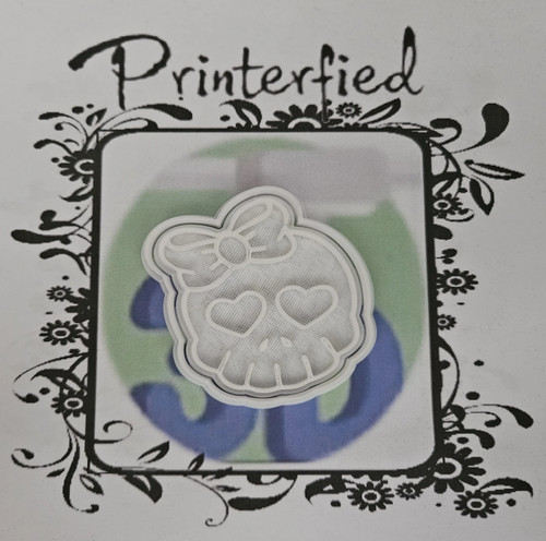 Female skull cookie - skull, press