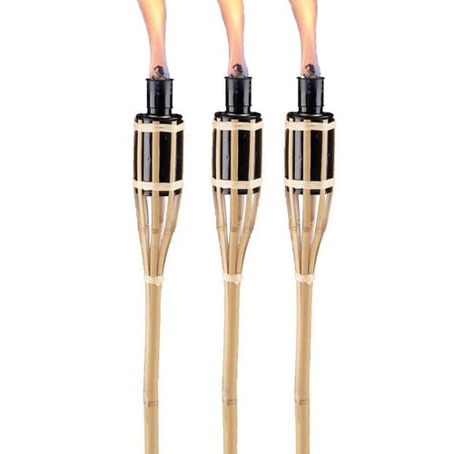 Bamboo garden torch set - garden, 3pc