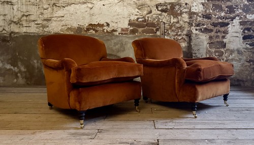 Pair george smith armchairs - pair,