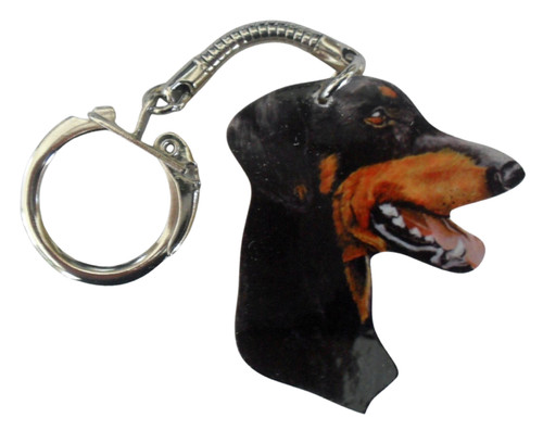 Doberman keyring dobermans - doberman,