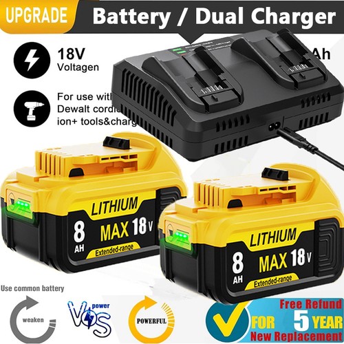 For dewalt 18v battery - 2x, 1x