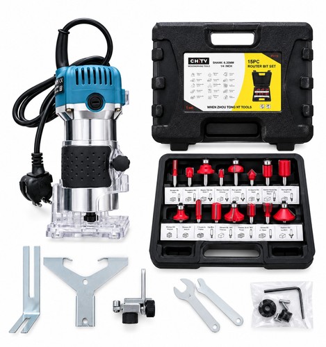 Wood palm router trimmer - palm, with