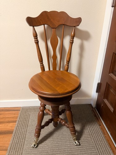 Vintage oak adjustable piano - vintage,