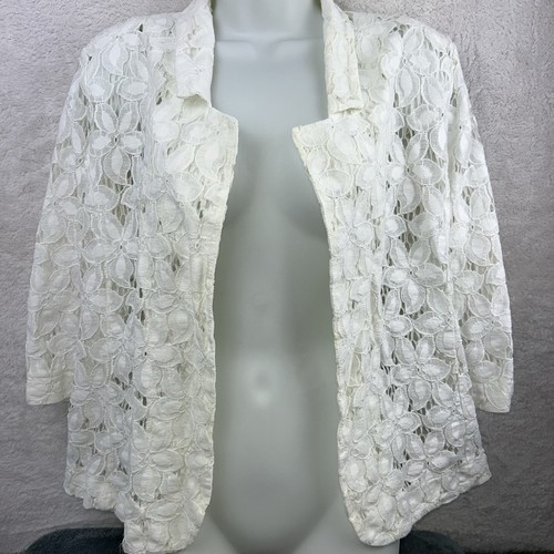 Roman ivory lace open jacket - roman, /
