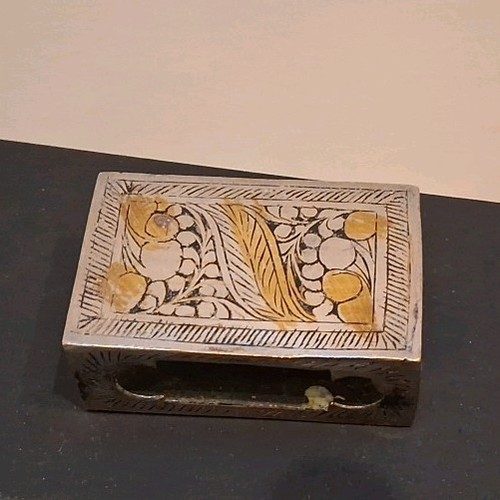 Vintage metal matchbox - vintage,