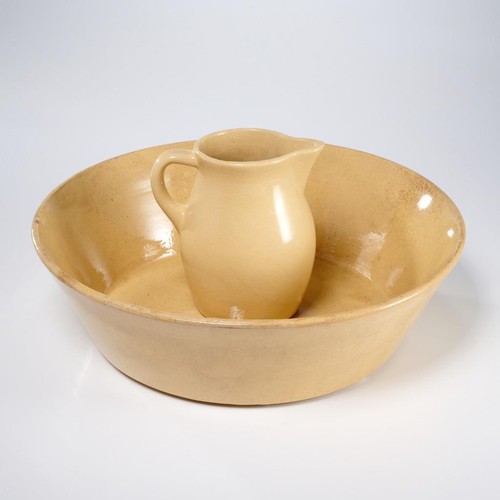 Antique ceramic yellow ware - yellow,
