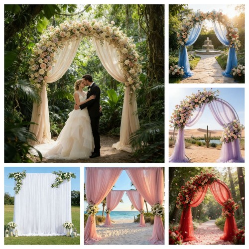 Tulle fabric backdrop - tulle,