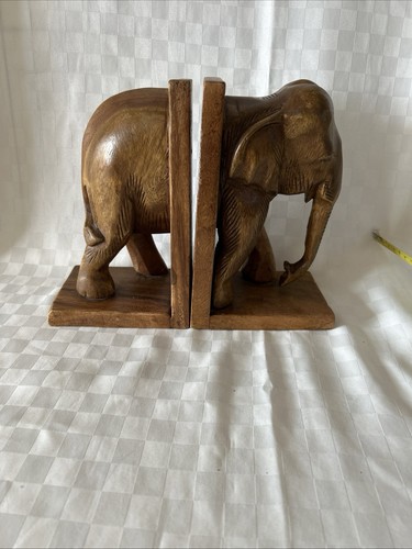 Vintage wooden elephant - wooden,