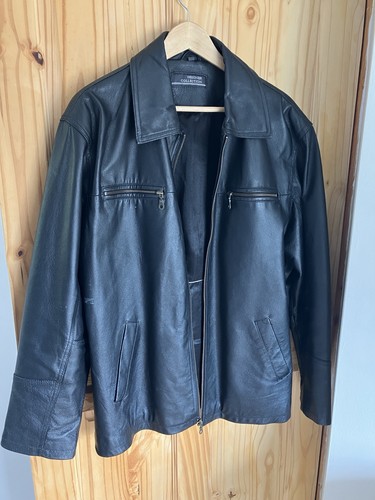 Vintage men black leather - men’s,