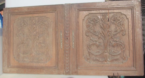Victorian carved wooden panel - victorian,