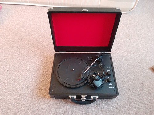 Black and red portable - portable, record
