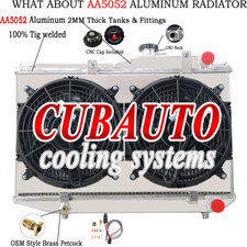 3 Row Radiator Shroud Fan For 1984-1987 1985 84 Toyota Corolla AE86 4AGE 1.6L MT