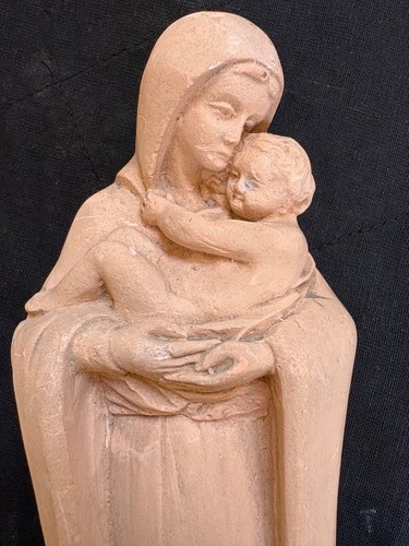 Vintage madonna child statue - vintage,