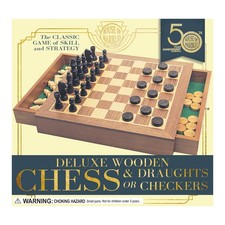 Deluxe Wooden Chess / Draughts