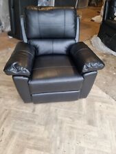 Toby Black Faux Leather Reclining Armchair Lazy Boy 