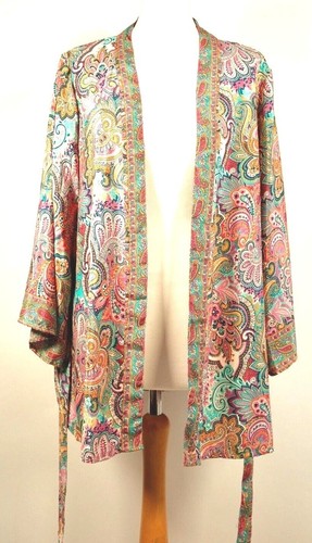 Kimono top pastel summer silk - kimono,