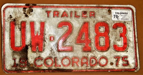License plate white red - license, plate,