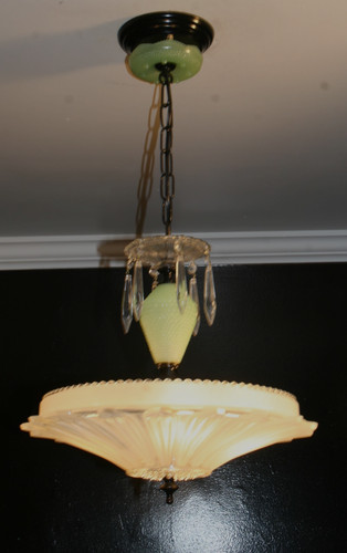 Antique frosted glass - 14",