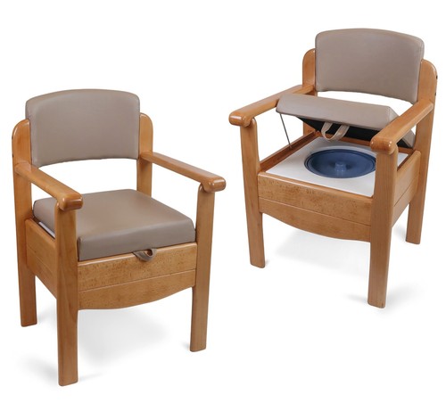 Wooden commode chair discreet - wooden,