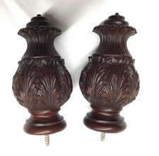 2x Wooden Drapery Curtain Rod