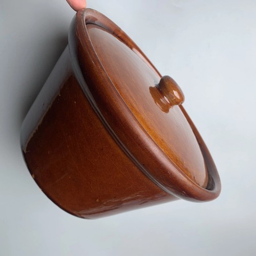 Vintage brown glazed stoneware - vintage,