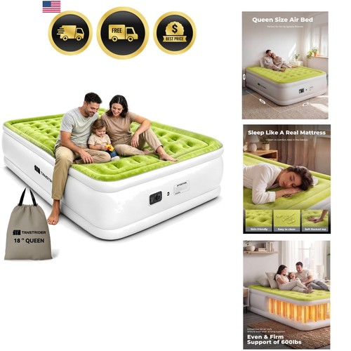 Queen air mattress with built - air,