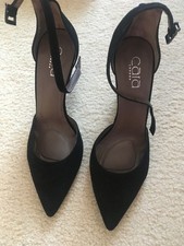 Cara Black 2 part suede shoes