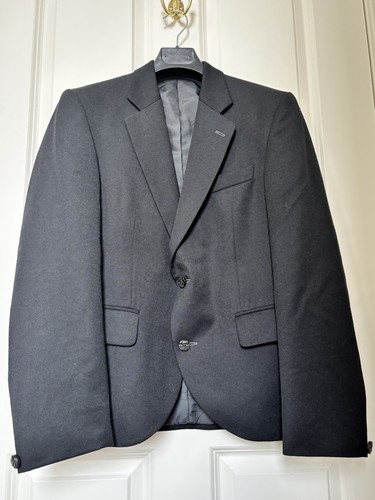 Men black wool kilt - black,
