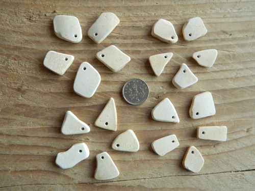 Drilled sea pottery - 20,