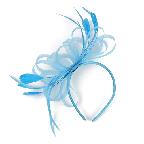 Flower feather hair hat - hair,