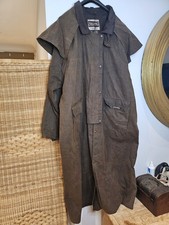 Vintage DrizaBone Oilskin Riding Coat XXL Aussie Outback Full Length Waterproof
