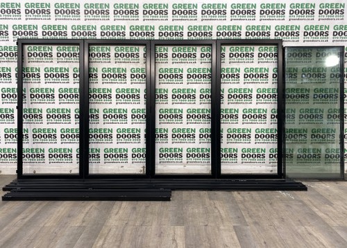 Black folding sliding doors - black, bi-folding
