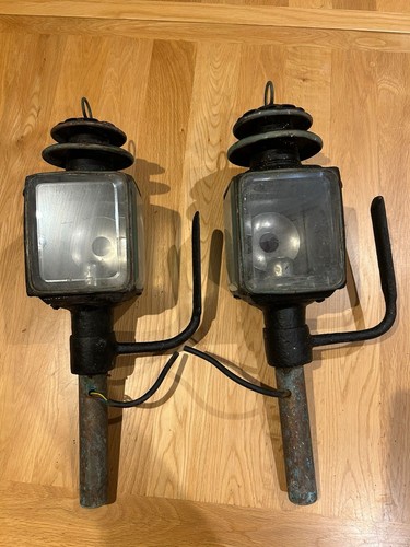 Antique pair english brass - pair,
