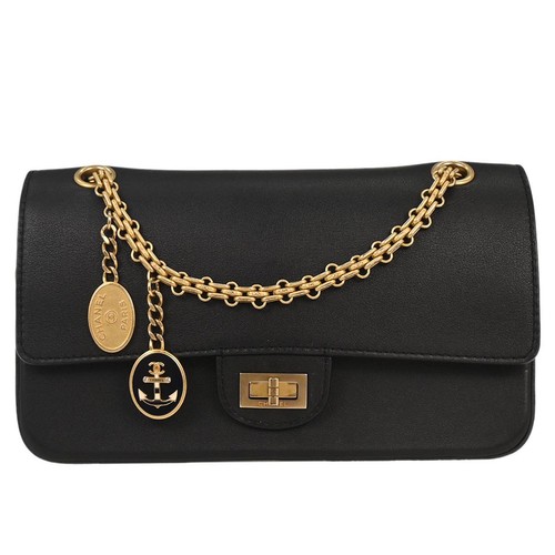 Chanel black calfskin 55 - black,