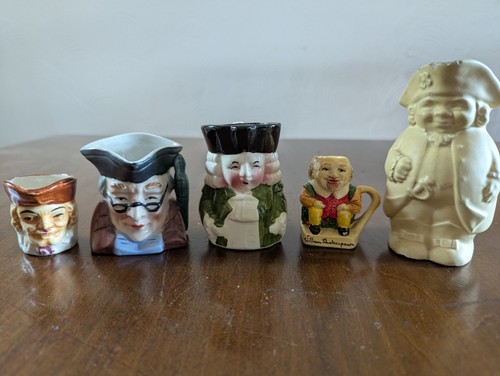 Toby jugs mixed - 5x,
