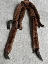 VINTAGE 40's/50's GENUINE MINK 6 PELT STOLE SCARF WRAP