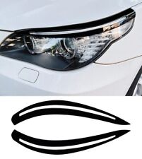 BMW E60 E61 5 Series M5 Style Headlight Eyebrows Eyelids Gloss Black ABS