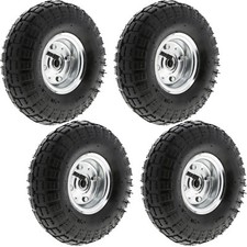 4 x 10" Pneumatic Sack Truck Wheelbarrow Tyres Trolley Wheel Cart Tyre Wheels