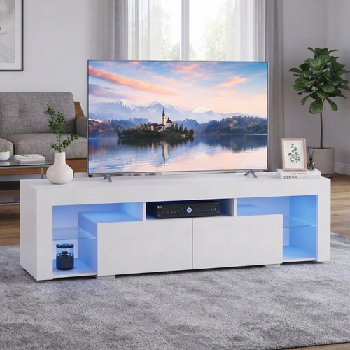 Contemporary white stand - tv,