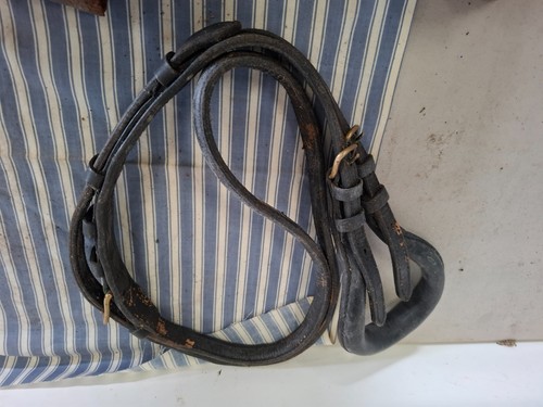 Vintage double leather rein - vintage,