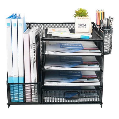 Black mesh desk organizer - mesh, a4