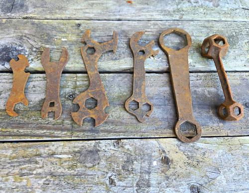 Vintage push bike spanners - vintage,