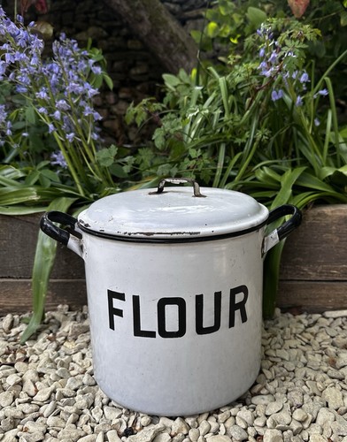 Large vintage flour tin