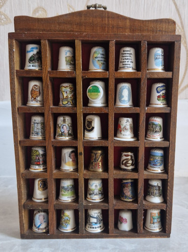 Vintage wooden thimble - wooden,