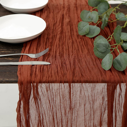 Fall cheesecloth table runner - cheesecloth,