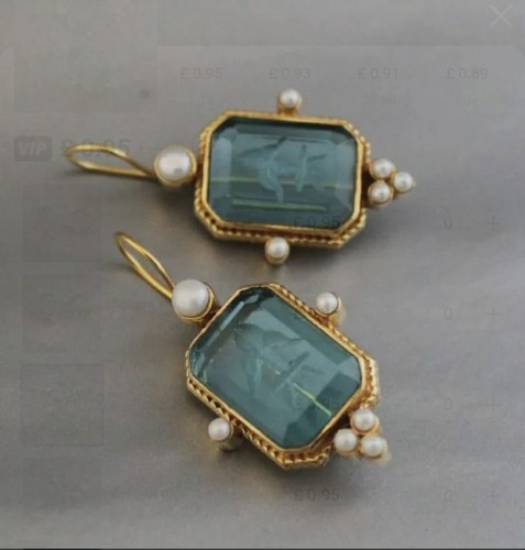 Museum intaglio earrings - museum,